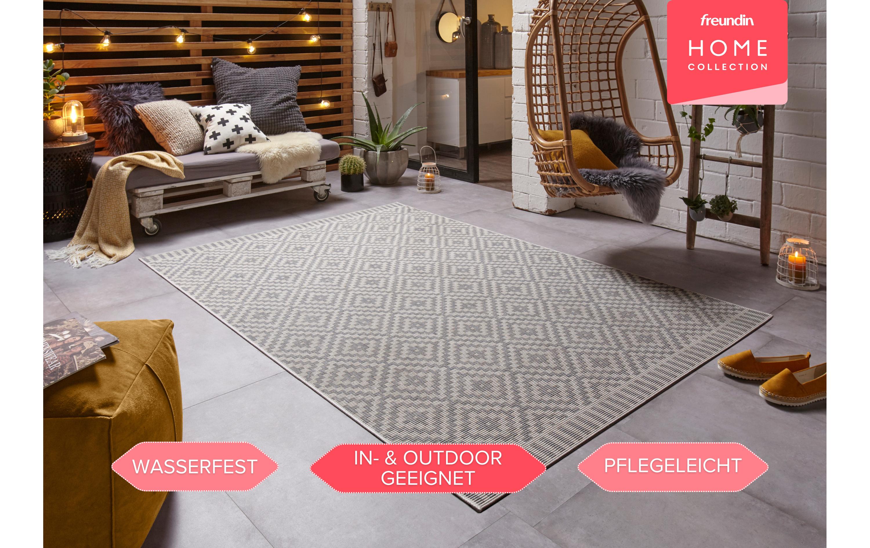 Freundin Home Collection Teppich Breeze 160 x 230 cm, Grau