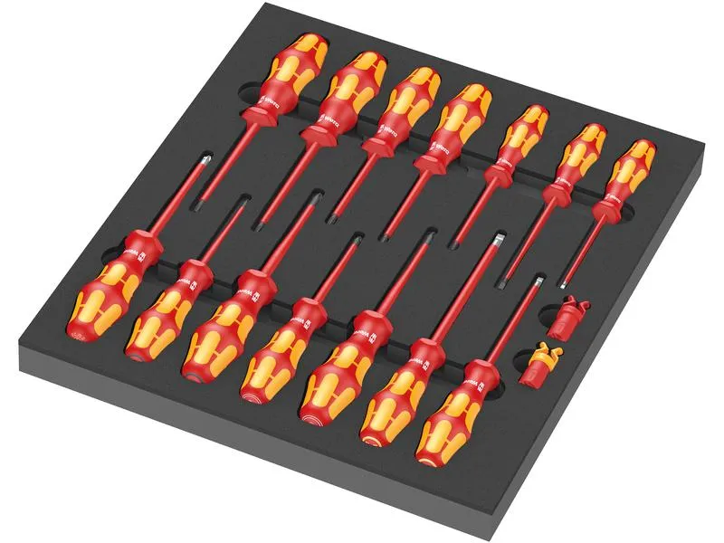 Wera Schraubenzieher-Set VDE 9711 Schaumstoffeinlage, 16-teilig Wera Schraubenzieher-Set VDE 9711 Schaumstoffeinlage, 16-teilig