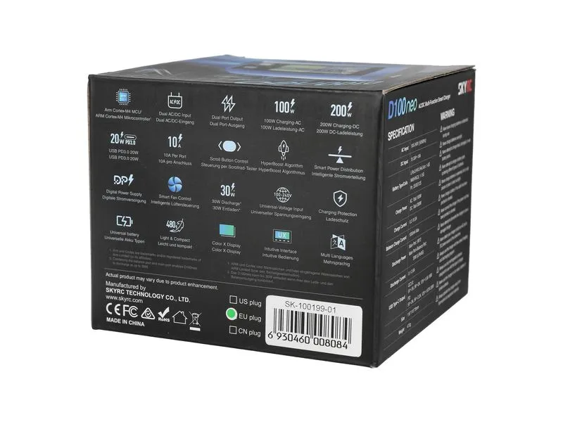 SKYRC Ladegerät D100 Neo 10 A 100 W AC SKYRC Ladegerät D100 Neo 10 A 100 W AC