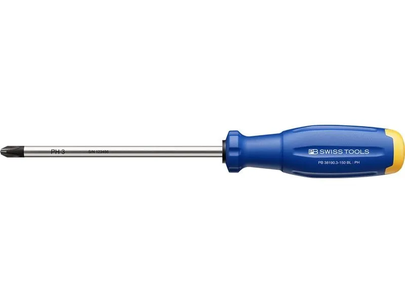 PB Swiss Tools PH-Kreuzschraubenzieher PB 38190.3-150 BL Blau PB Swiss Tools PH-Kreuzschraubenzieher PB 38190.3-150 BL Blau