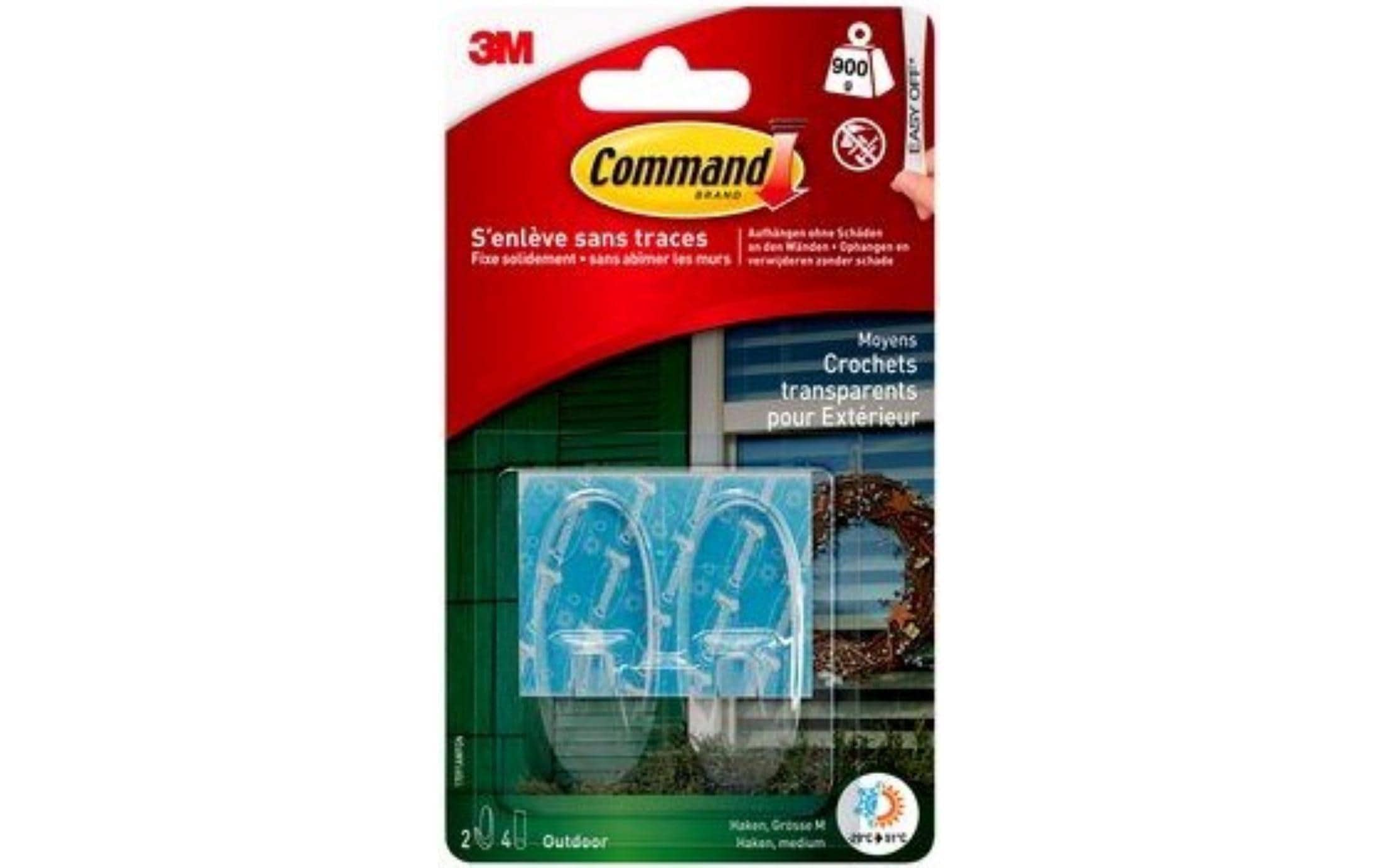 Command Haken Command M Outdoor Transparent, 900 g Command Haken Command M Outdoor Transparent, 900 g