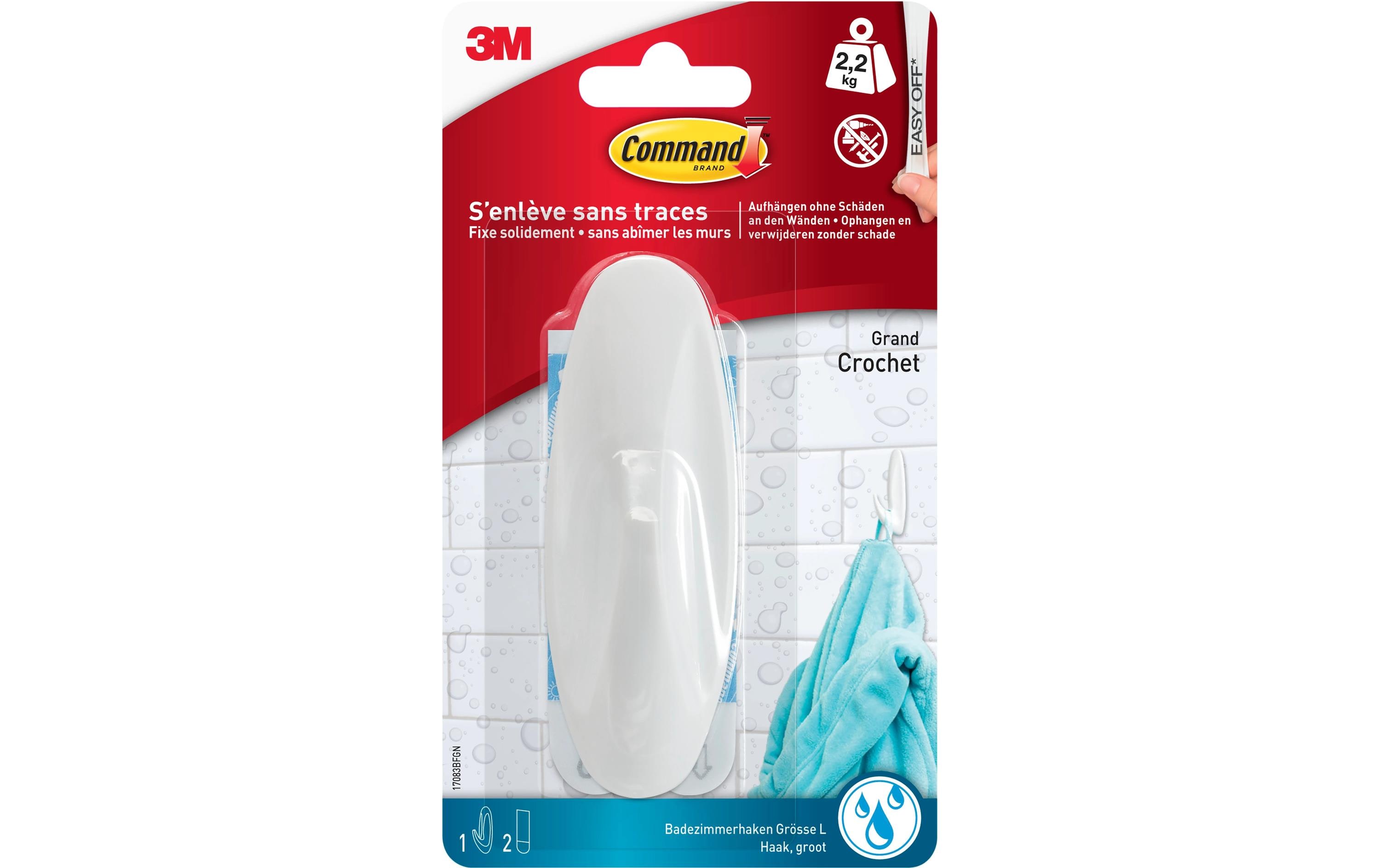Command Klebehaken Bad Large Design 2.2 kg, Weiss