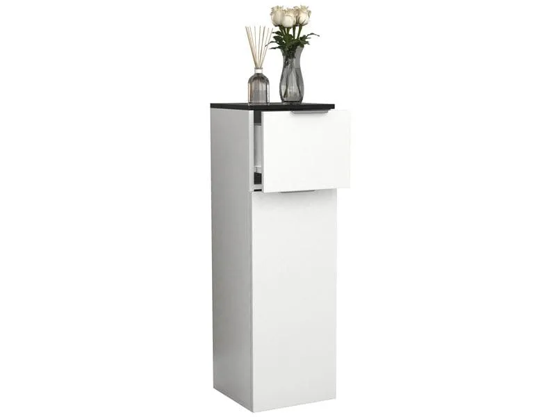 VCM Badezimmerregal Donali 30 x 95 cm, Schwarz/Weiss VCM Badezimmerregal Donali 30 x 95 cm, Schwarz/Weiss