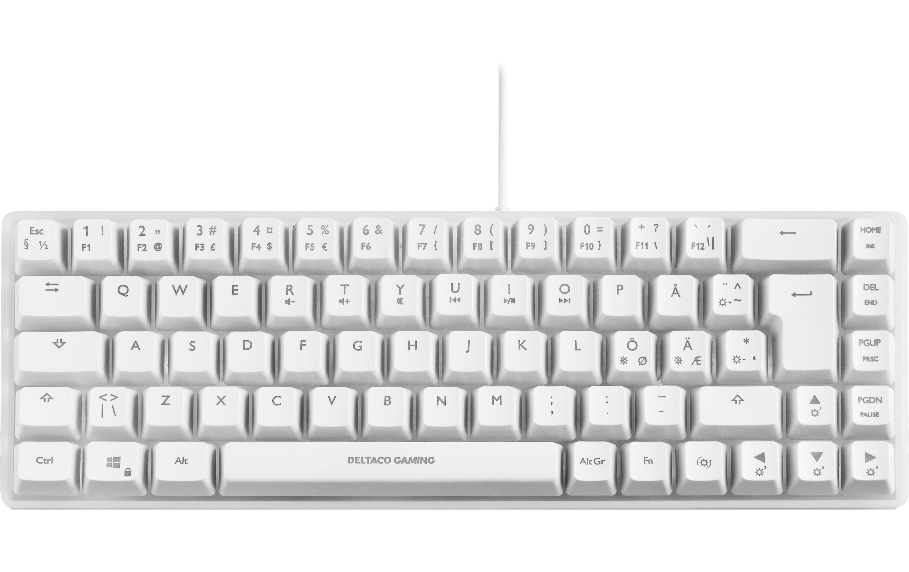 DELTACO Gaming-Tastatur GAM-158-W RGB Weiss