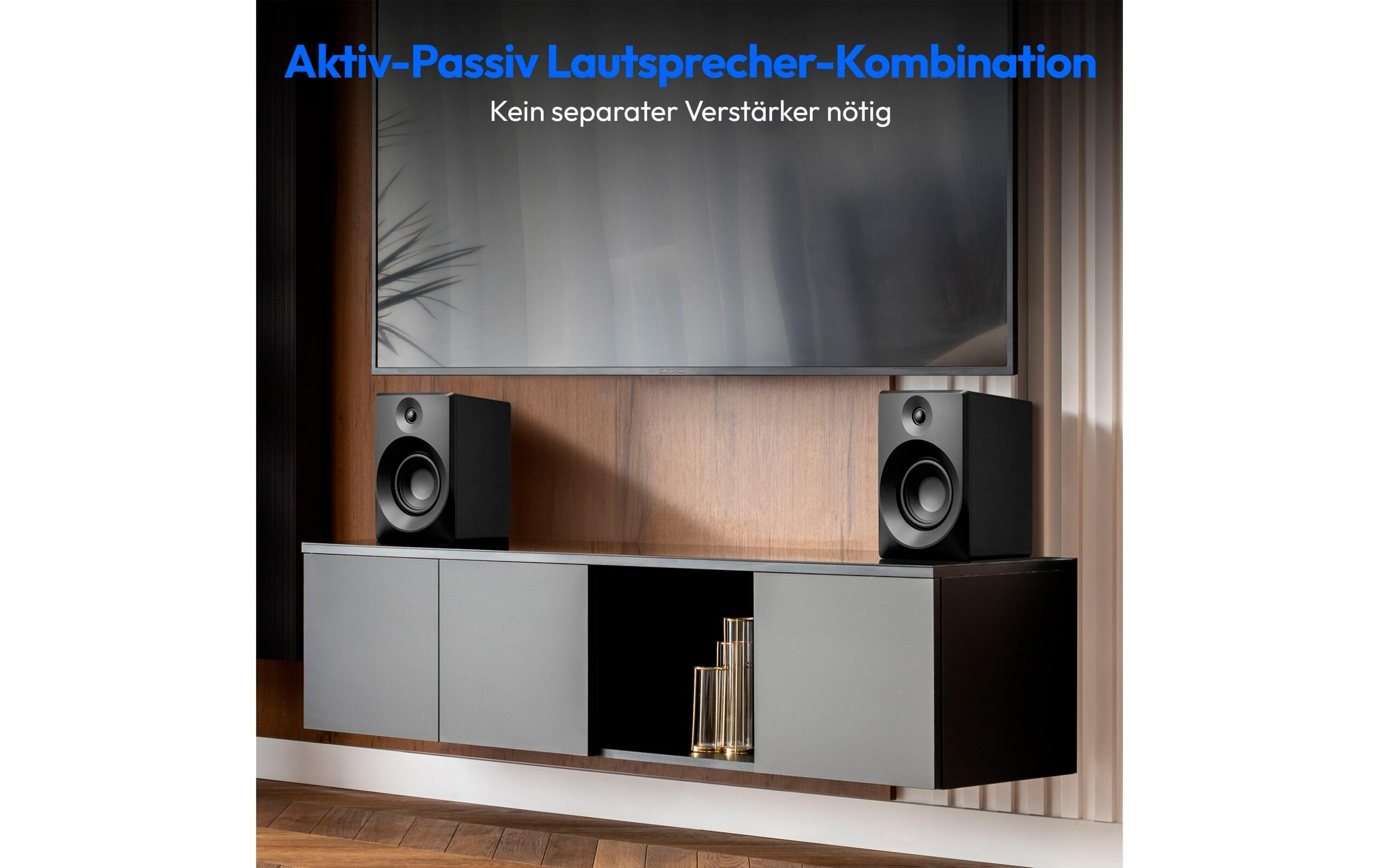 Medion Regallautsprecher Paar LIFE P61925 Schwarz Medion Regallautsprecher Paar LIFE P61925 Schwarz