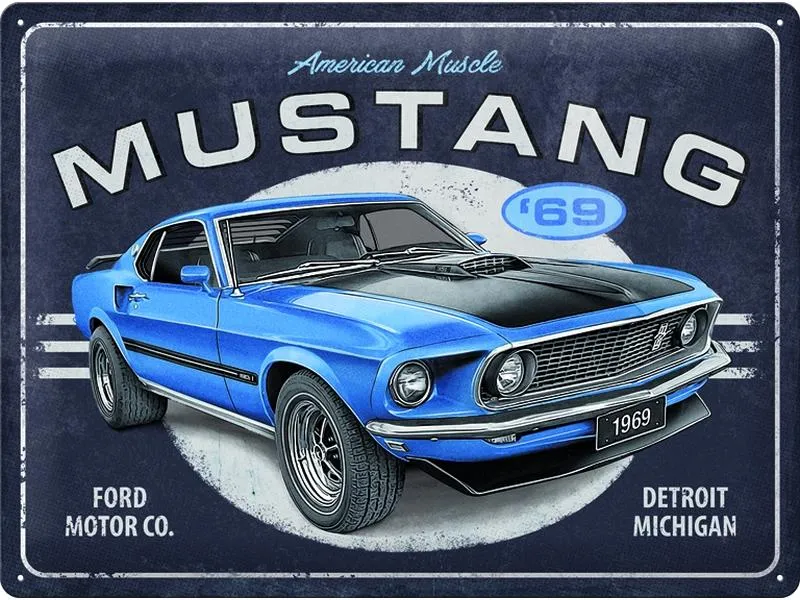 Nostalgic Art Schild Ford Mustang 40 cm x 30 cm, Metall Nostalgic Art Schild Ford Mustang 40 cm x 30 cm, Metall