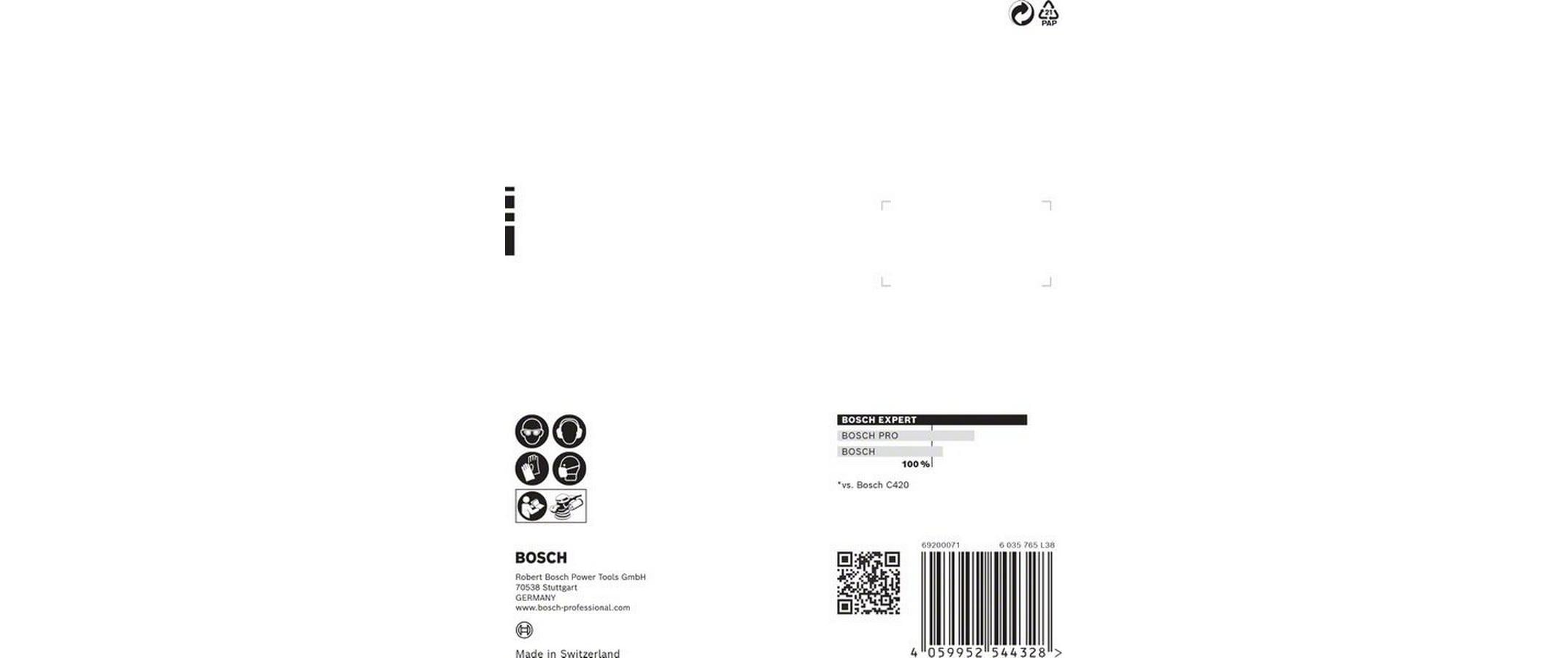 Bosch Professional Schleifpapier EXPERT C470 Mehrloch, 125 mm, G 80, 5-tlg.