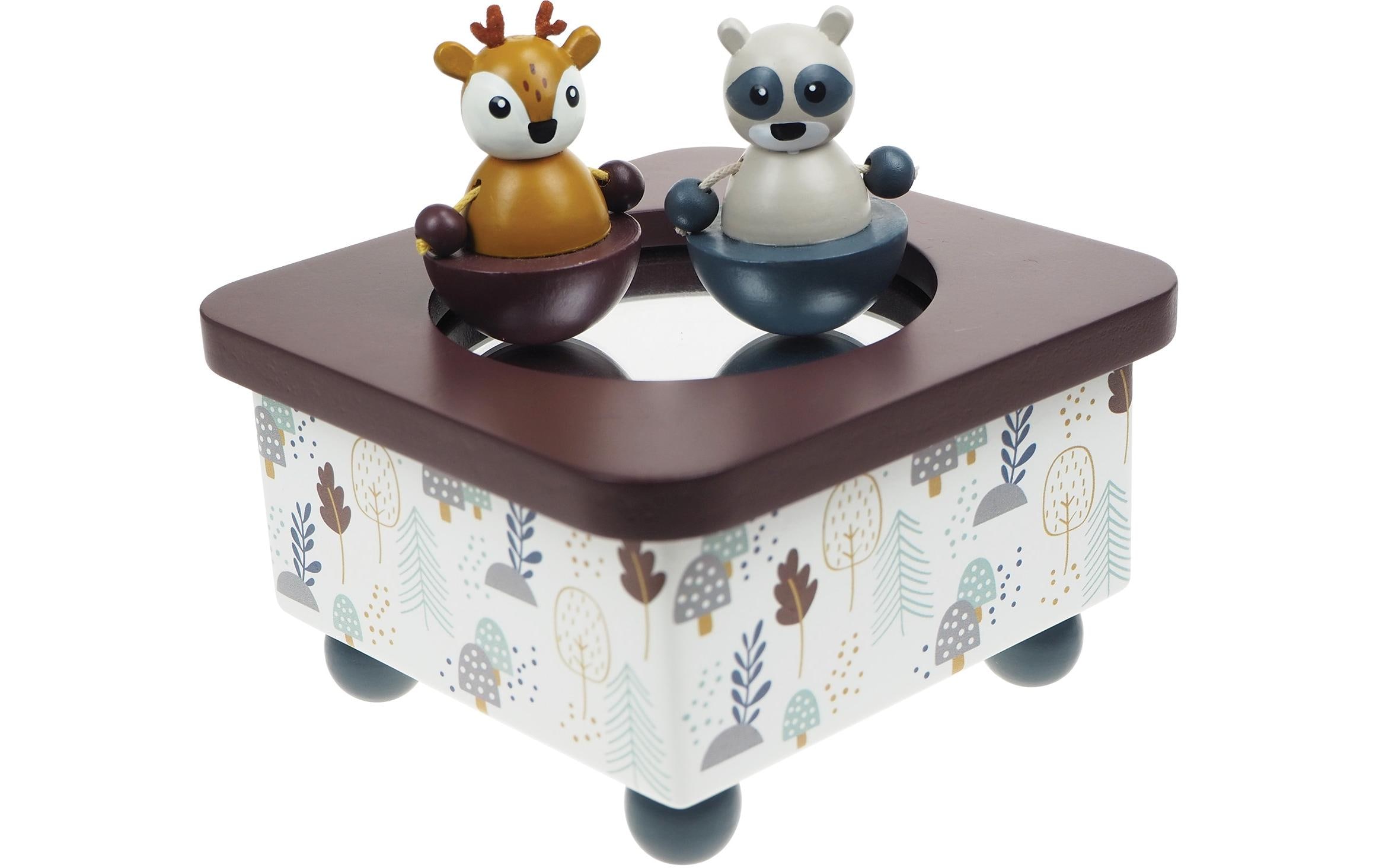 Spielba Holzspielwaren Musikspieldose Waschbär & Reh