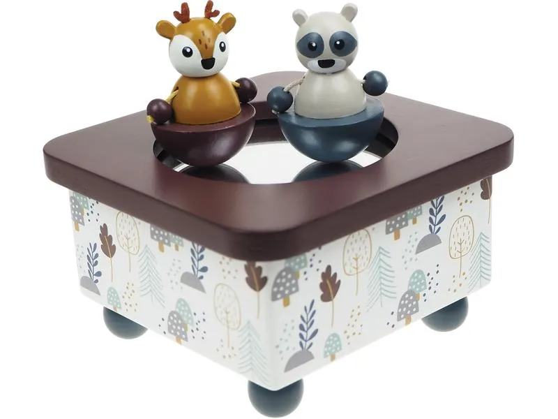 Spielba Holzspielwaren Musikspieldose Waschbär & Reh Spielba Holzspielwaren Musikspieldose Waschbär & Reh