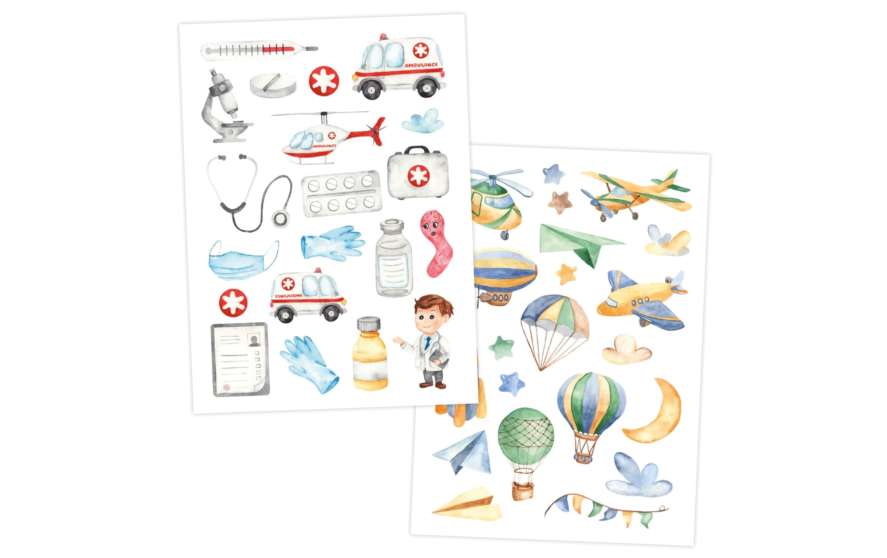 Papierdrachen Tattoo Set Berufe