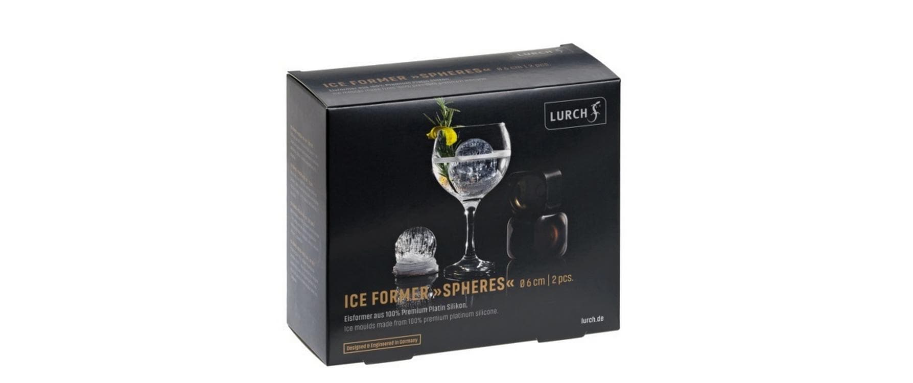 Lurch Eiswürfelform Kugeln Schwarz / Transparent, Ø 6 cm