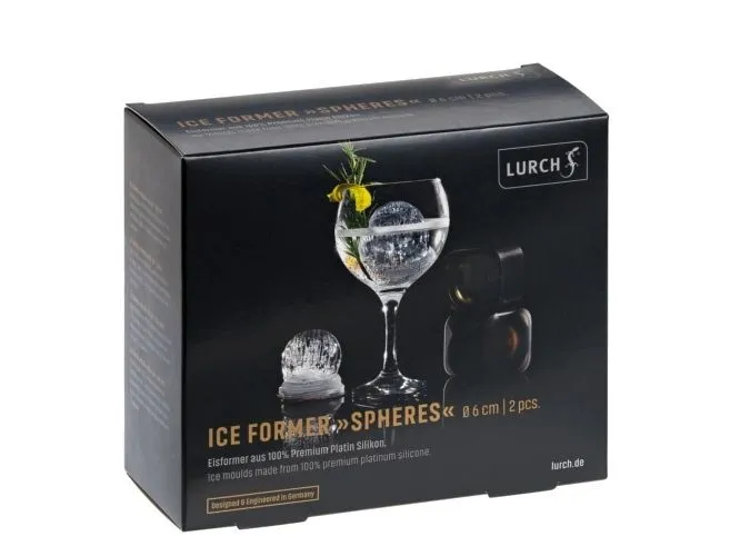 Lurch Eiswürfelform Kugeln Schwarz / Transparent, Ø 6 cm Lurch Eiswürfelform Kugeln Schwarz / Transparent, Ø 6 cm