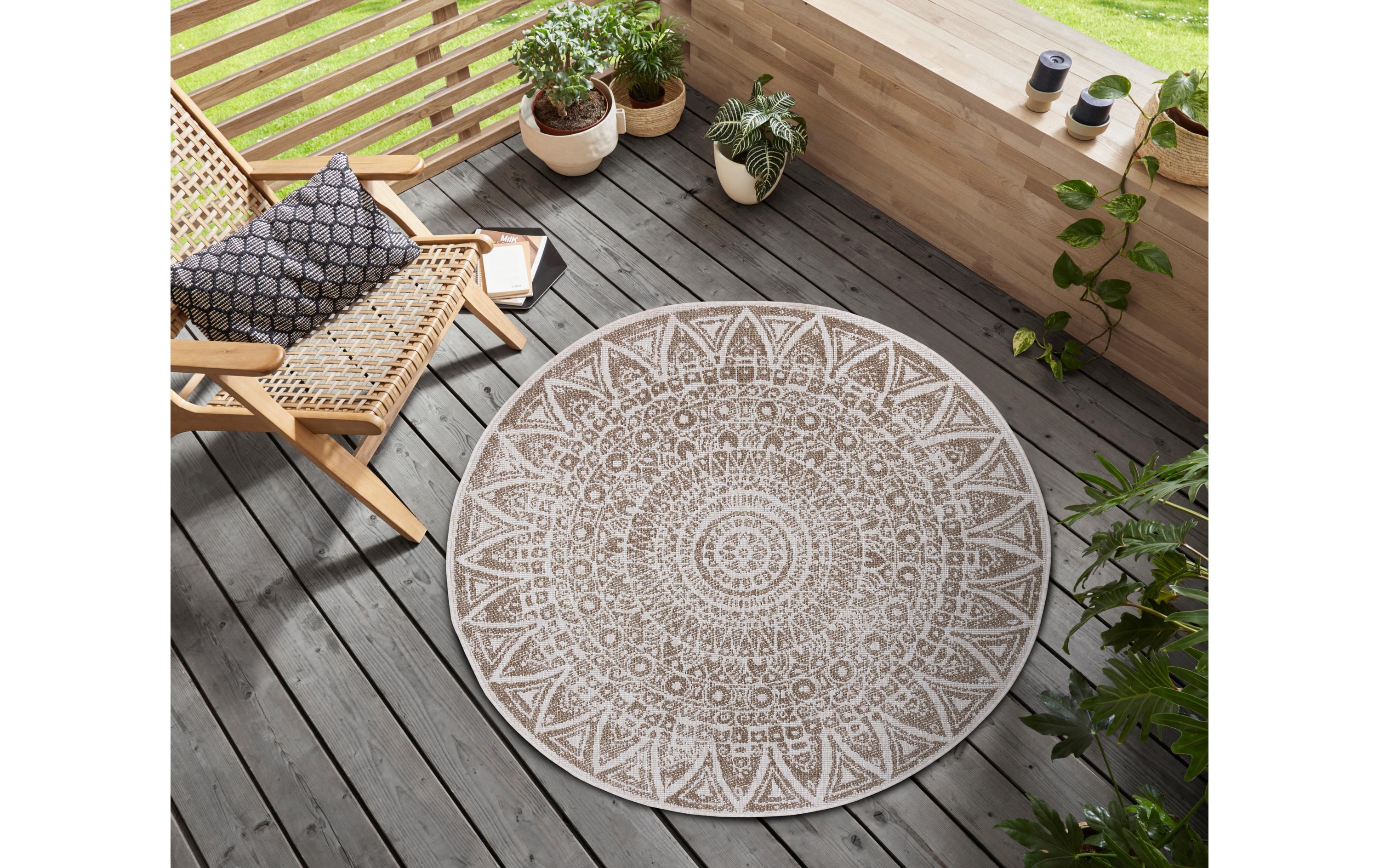 Freundin Home Collection Teppich Lilja 140 cm, Beige