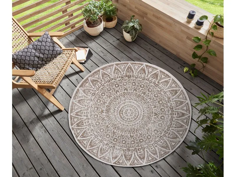 Freundin Home Collection Teppich Lilja 140 cm, Beige