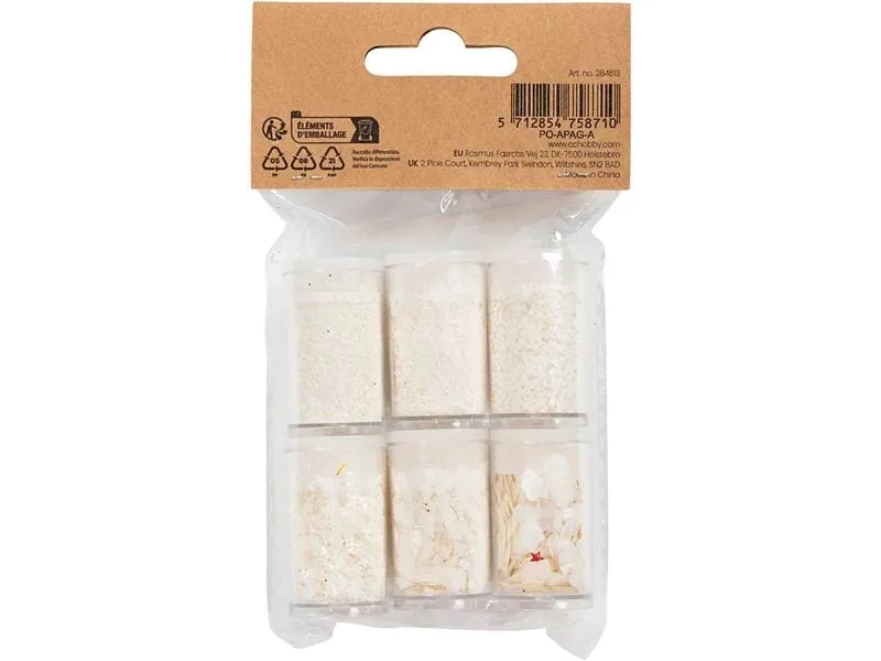 Creativ Company Glitzerset Weiss, 6 x 5 g Creativ Company Glitzerset Weiss, 6 x 5 g