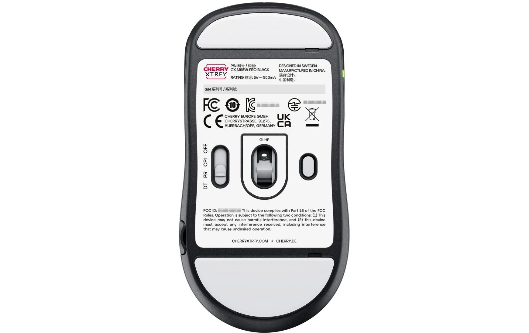 Cherry Gaming-Maus XTRFY M68 Pro Schwarz