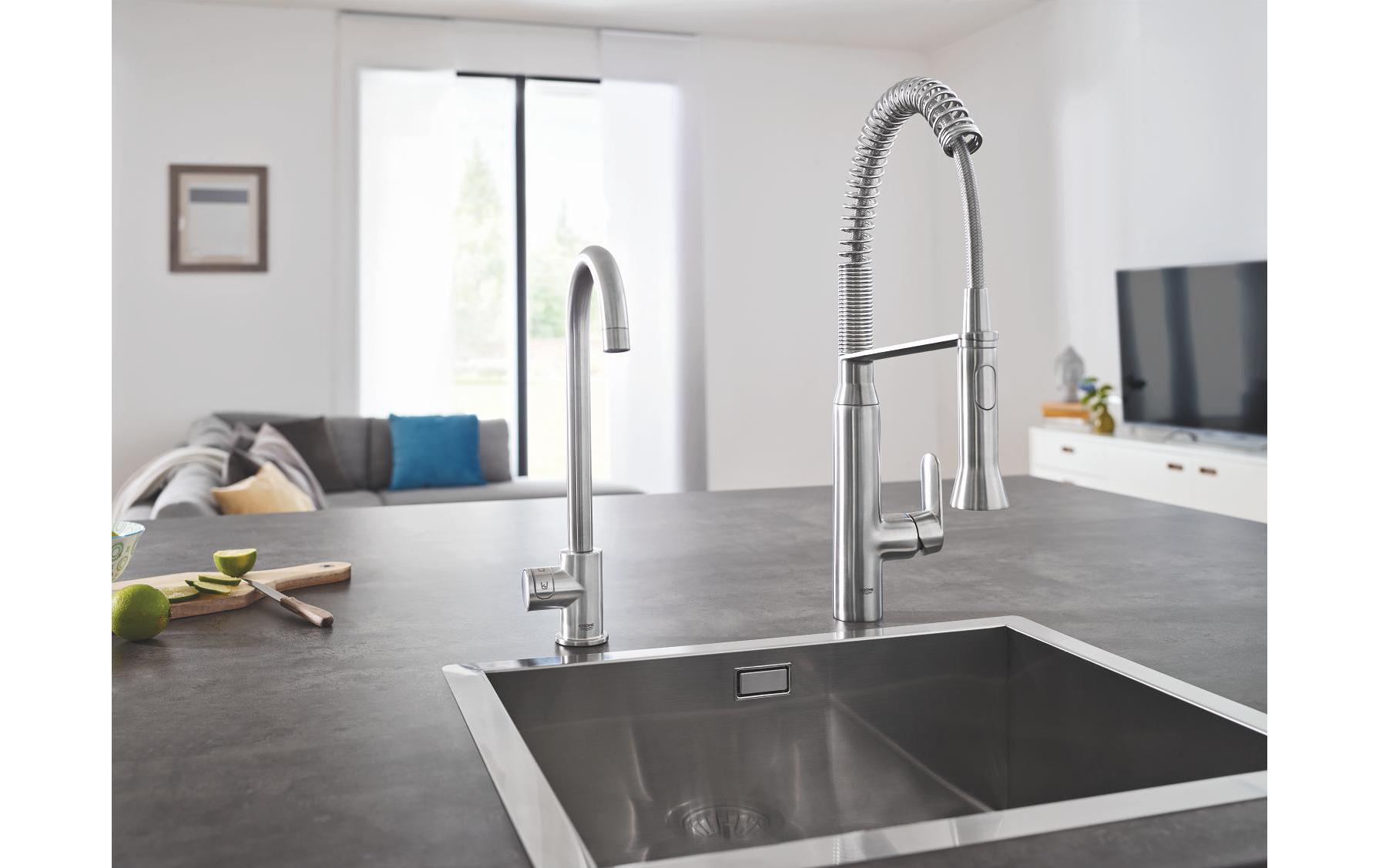 GROHE Küchenarmatur Blue Home Mono Starter Kit, Supersteel GROHE Küchenarmatur Blue Home Mono Starter Kit, Supersteel