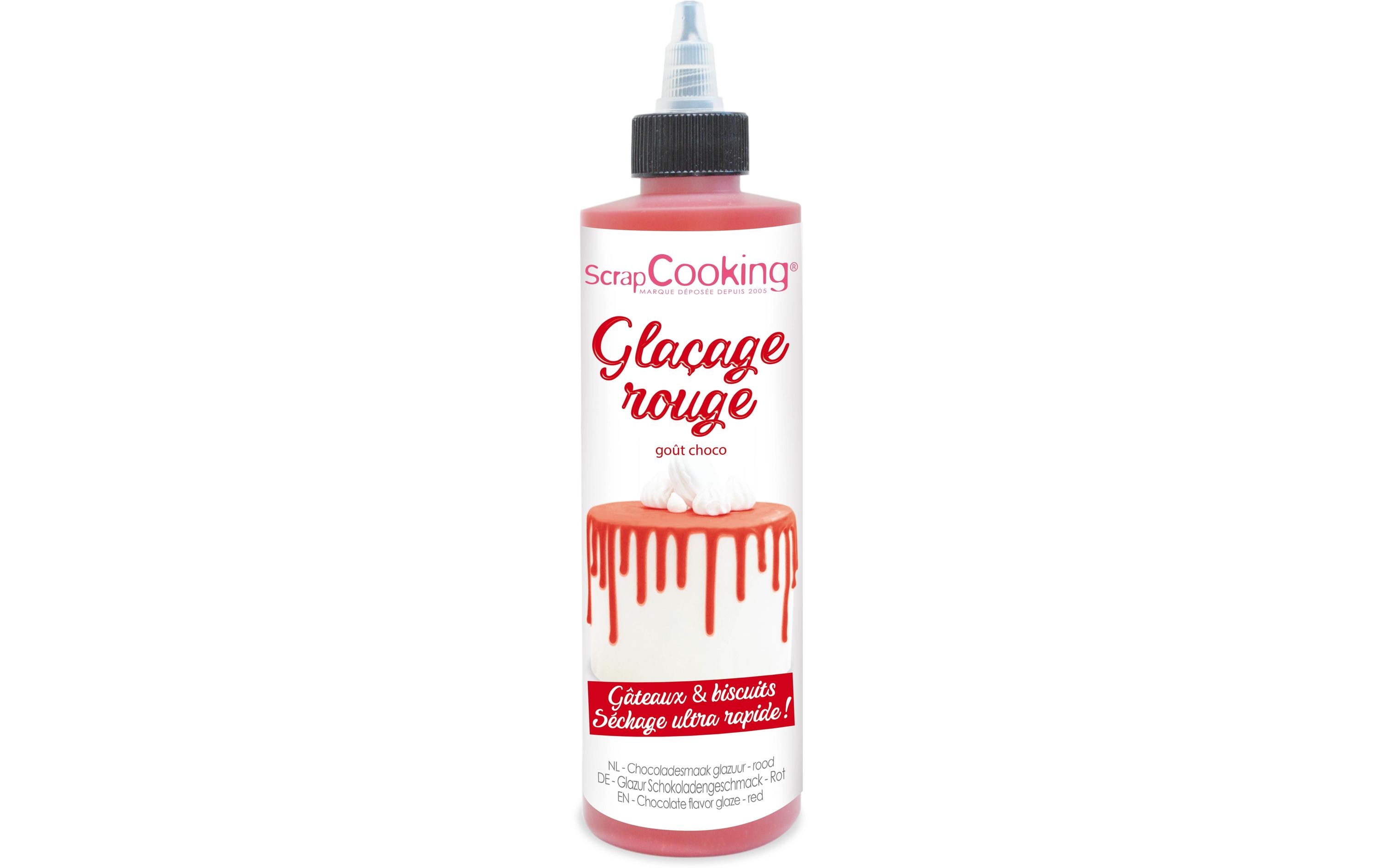 ScrapCooking Schokoladengeschmacksglasur Drip Cake Rot 130 g Rot