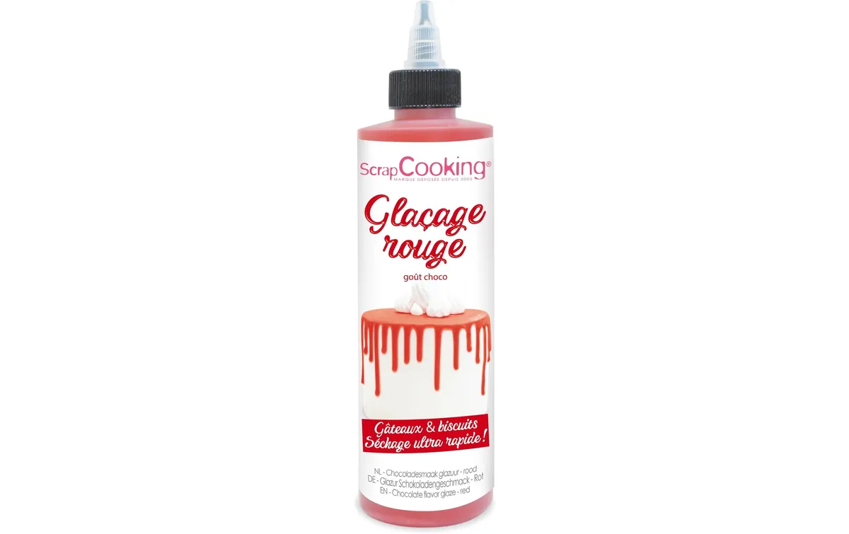 ScrapCooking Schokoladengeschmacksglasur Drip Cake Rot 130 g Rot ScrapCooking Schokoladengeschmacksglasur Drip Cake Rot 130 g Rot