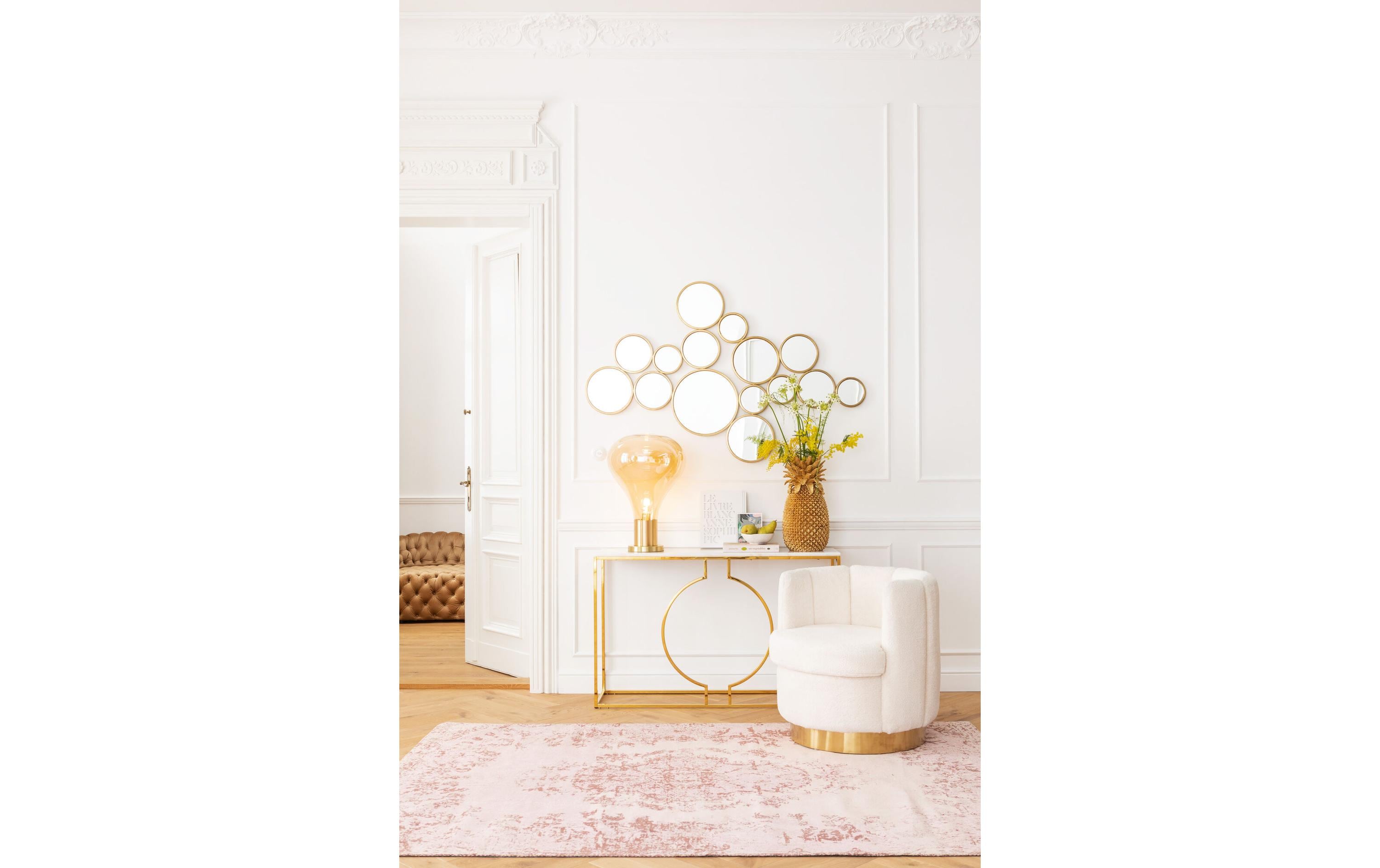 Kare Vase Pineapple 50 cm, Gold