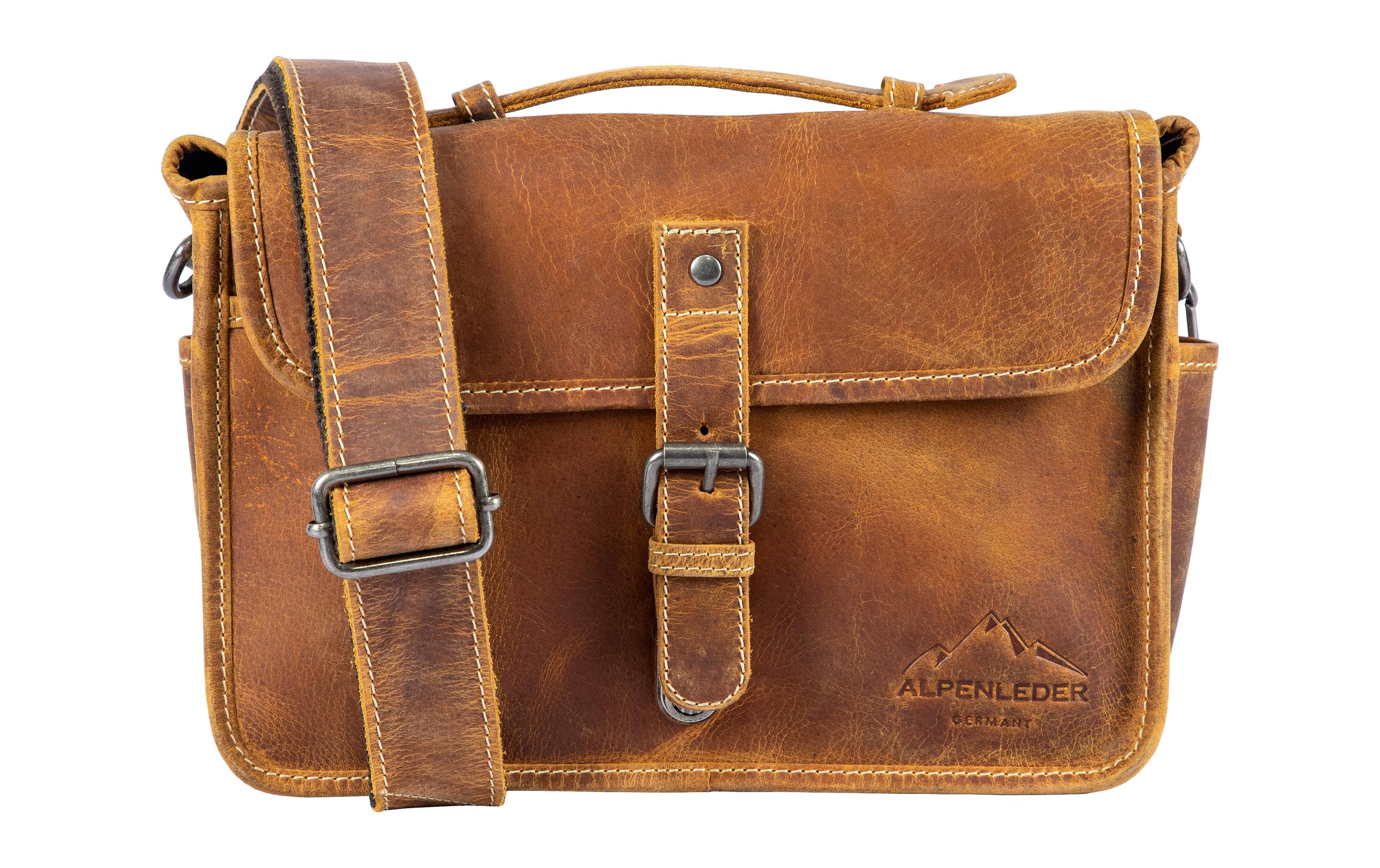 Alpenleder Kamera-Tasche Presse Beige
