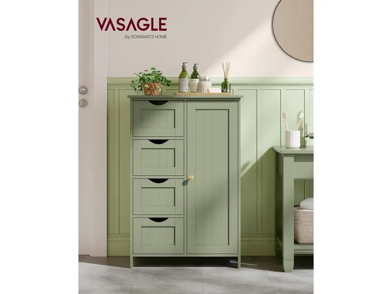 VASAGLE Badezimmerschrank 55 x 82 cm, Grün VASAGLE Badezimmerschrank 55 x 82 cm, Grün