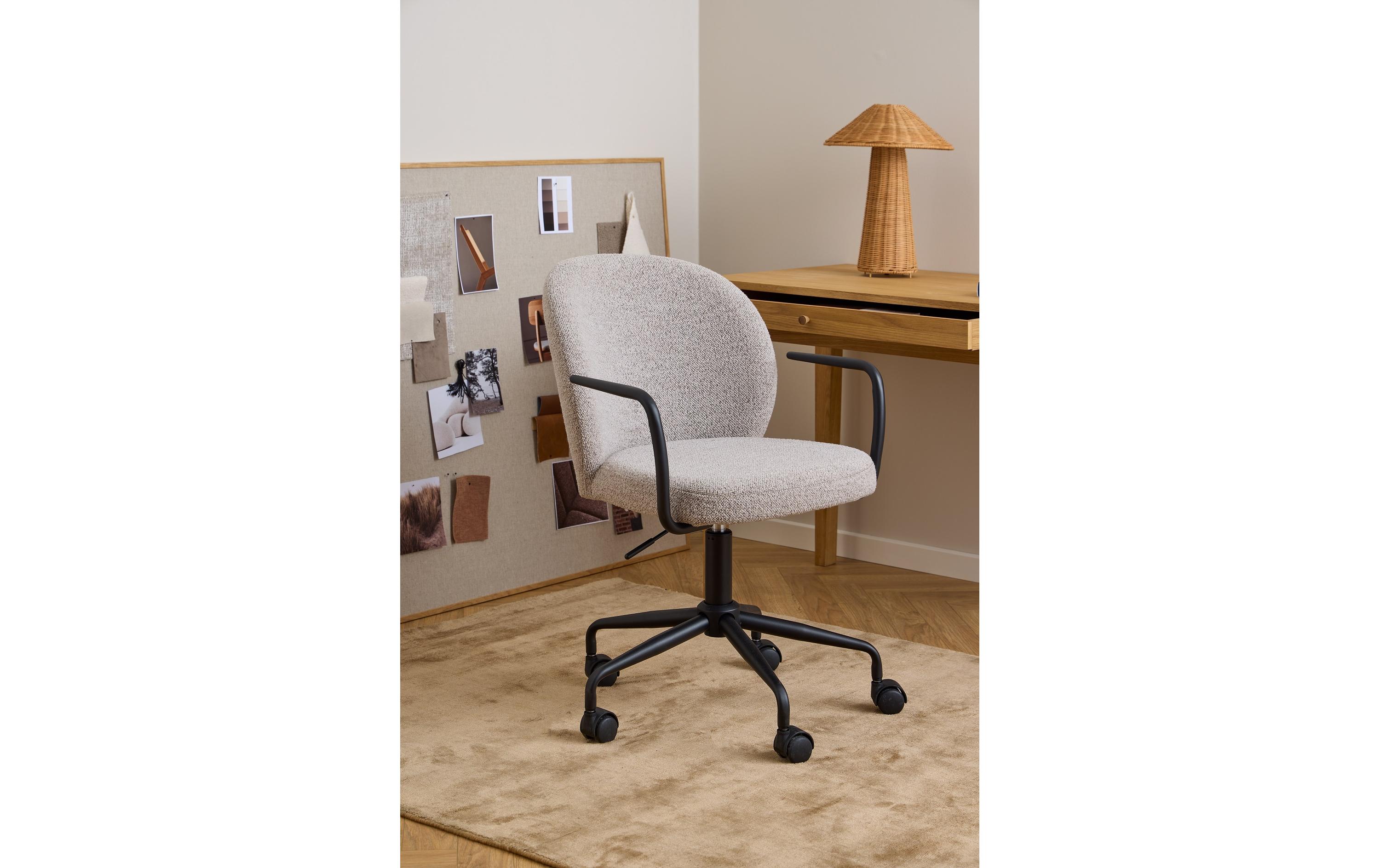 AC Design Bürostuhl Patricia, mit Polsterrücken und Armlehnen, Beige