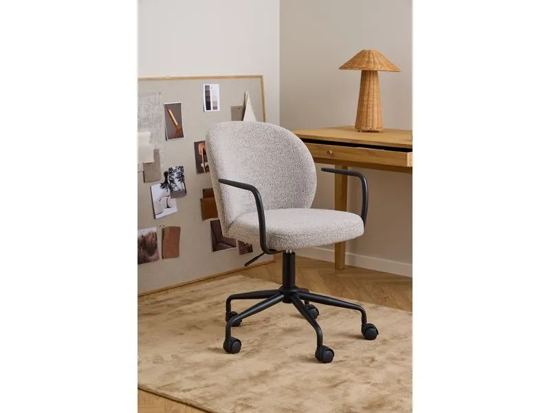 AC Design Bürostuhl Patricia, mit Polsterrücken und Armlehnen, Beige