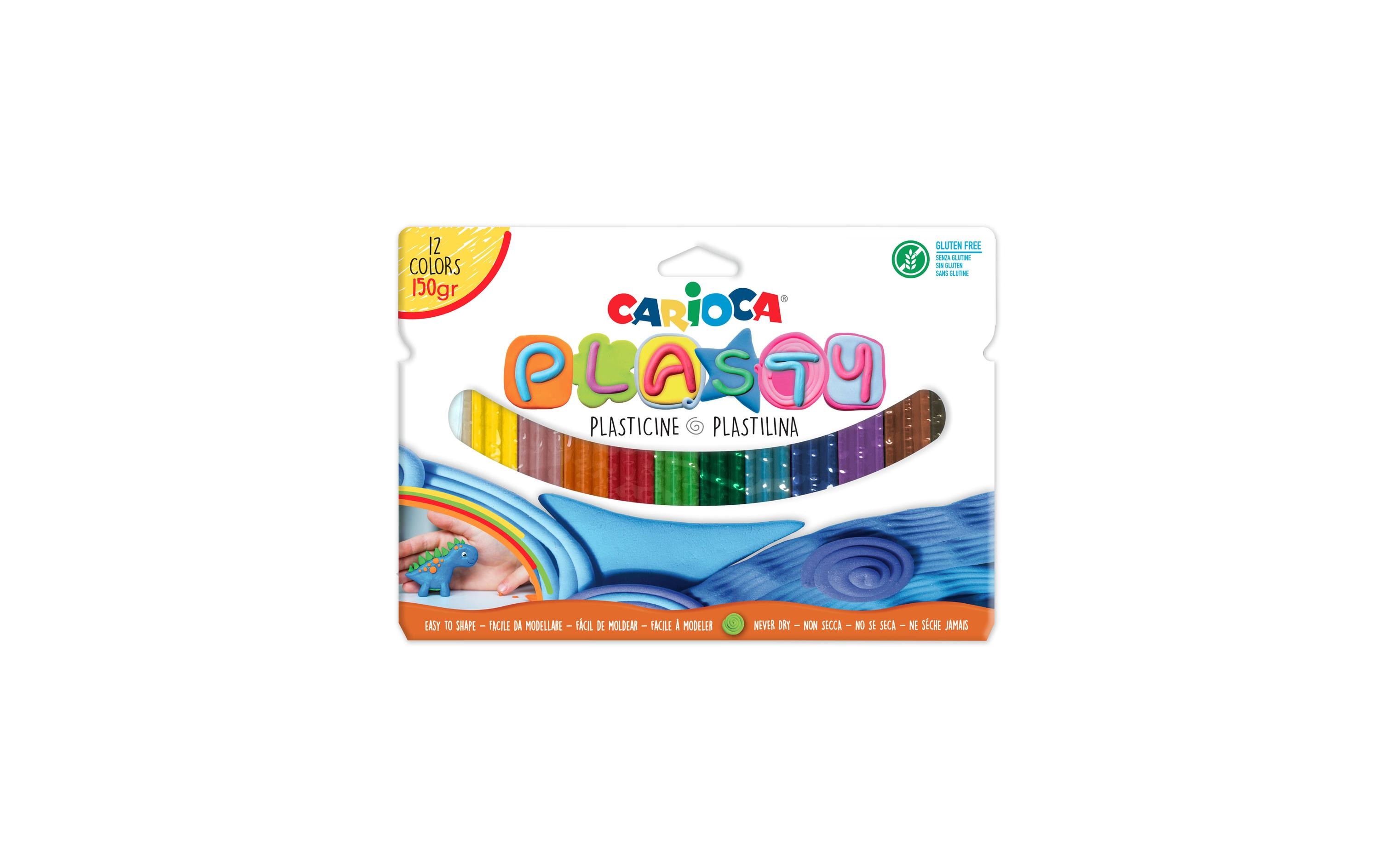 Carioca Modelliermasse Plasty 12 Stück, Mehrfarbig Carioca Modelliermasse Plasty 12 Stück, Mehrfarbig