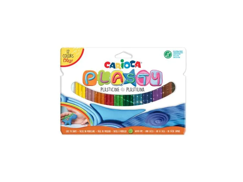 Carioca Modelliermasse Plasty 12 Stück, Mehrfarbig Carioca Modelliermasse Plasty 12 Stück, Mehrfarbig
