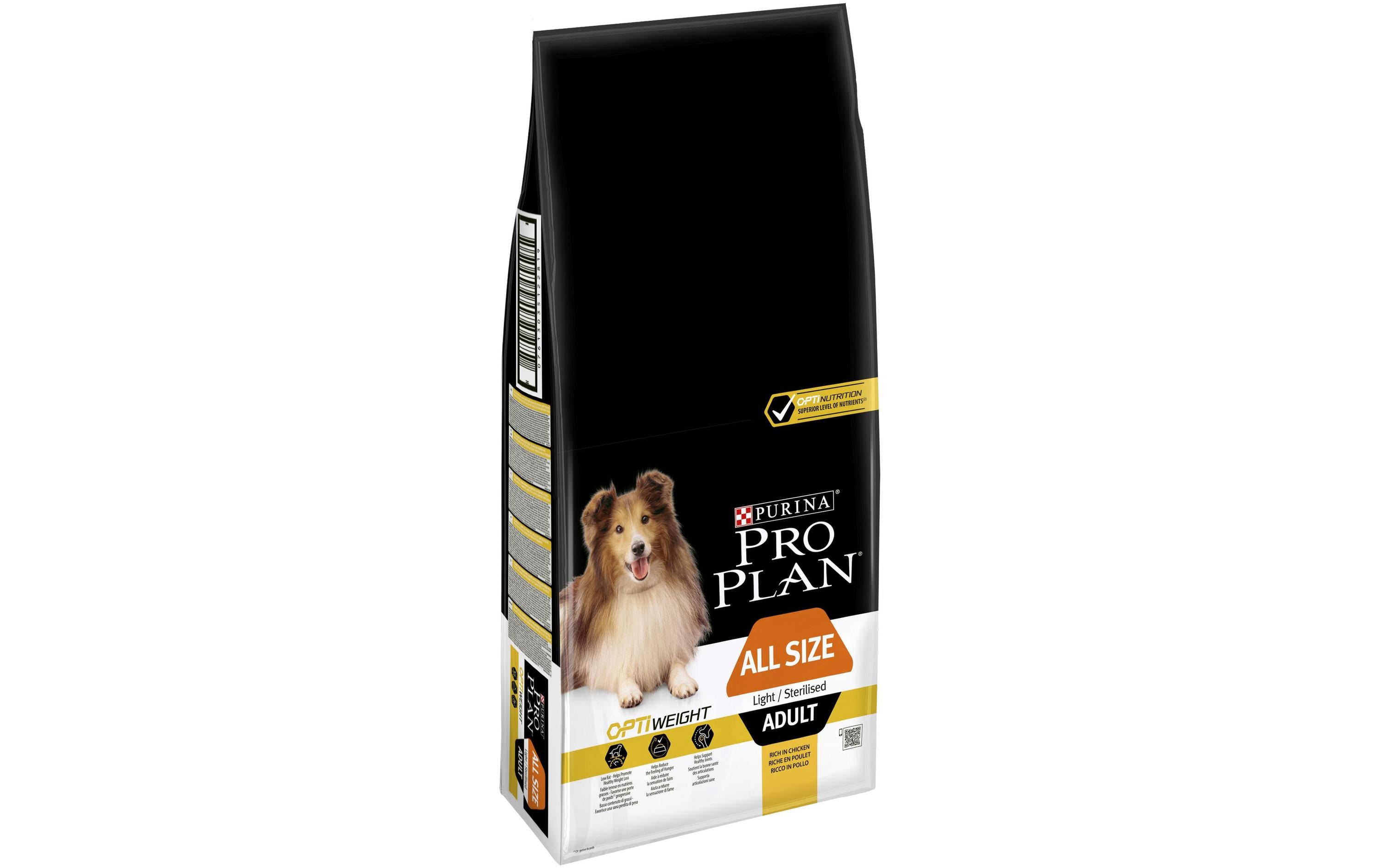 Purina Pro Plan Trockenfutter All Size Adult Light/Sterilised Huhn, 14 kg