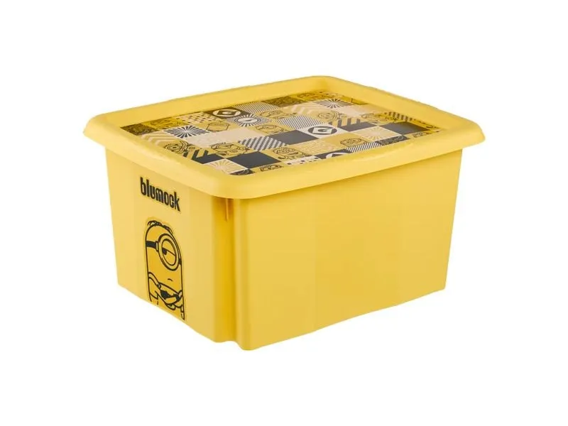 keeeper Karolina Minions Mosaic Kunststoff 24 L Gelb mit Deckel