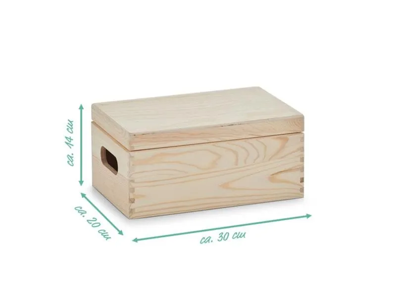 Zeller Present Aufbewahrungskiste mit Deckel 30 x 14 cm, Nature