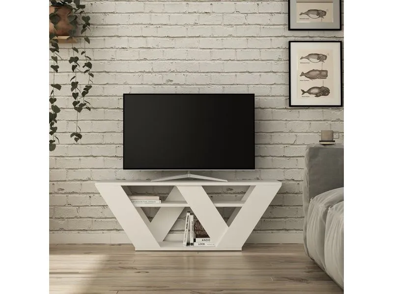 Woody Fashion TV-Möbel Pipralla 110 x 30 cm, Weiss Woody Fashion TV-Möbel Pipralla 110 x 30 cm, Weiss