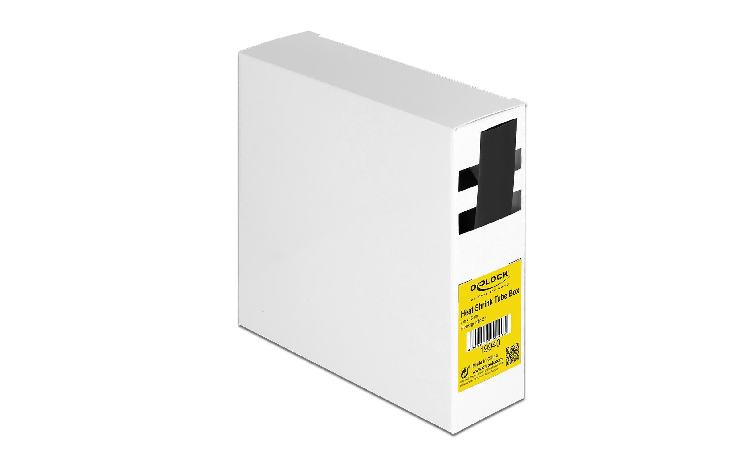 Delock Schrumpfschlauch 7 m x 16 mm Schwarz
