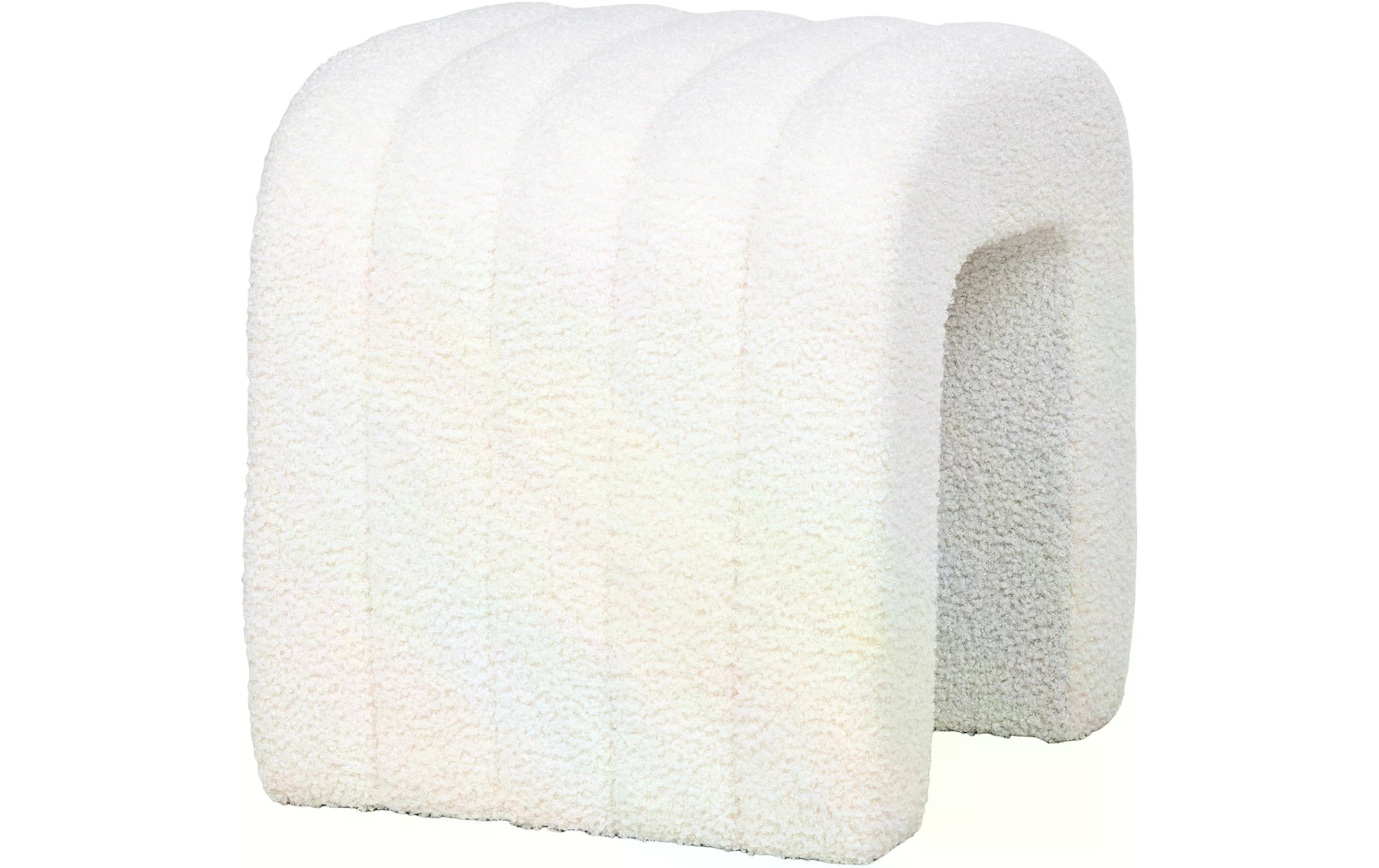 House Nordic Pouf Colma Weiss