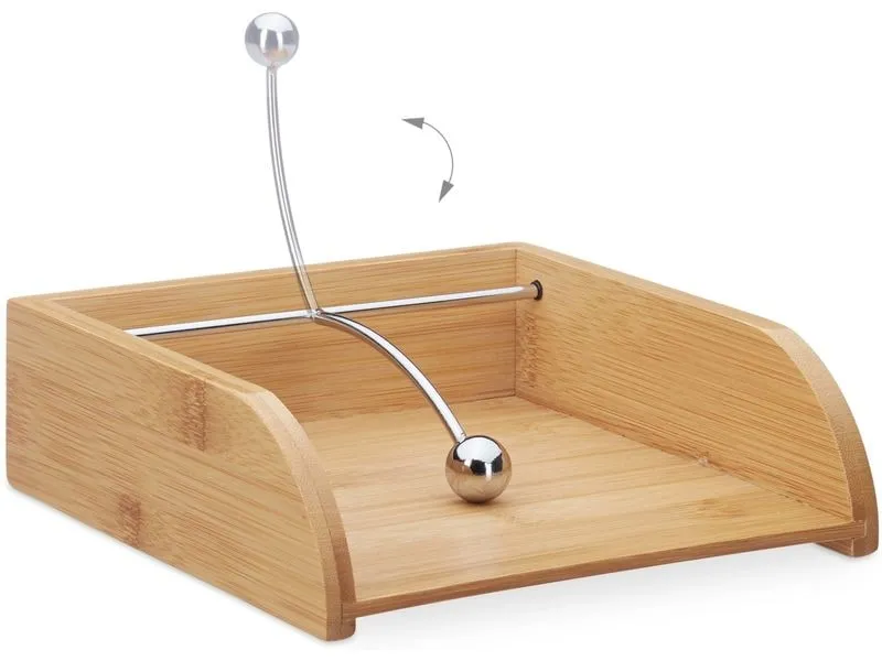 relaxdays Serviettenhalter Natur