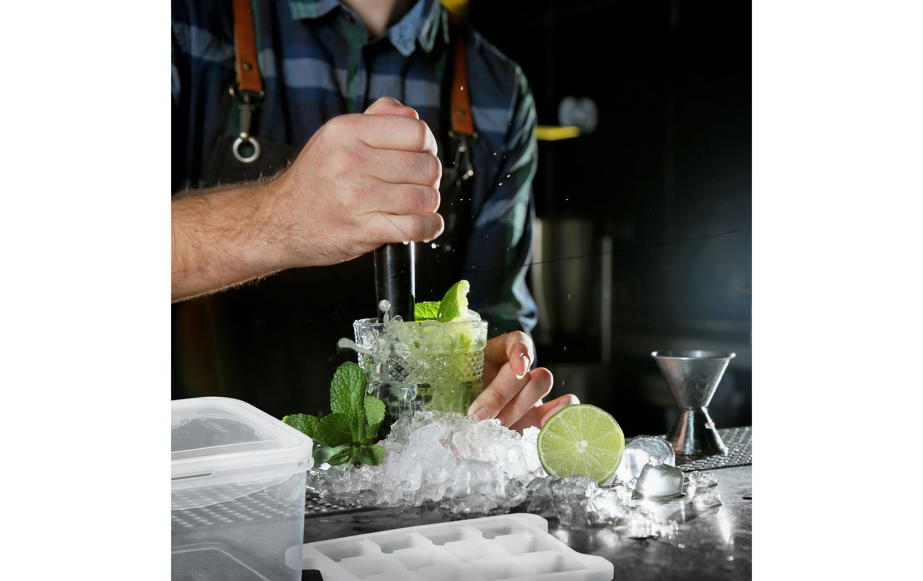 relaxdays Eiswürfelform Transparent/Weiss