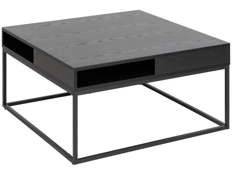AC Design Couchtisch Willford 80 x 80 x 40 cm, Schwarz