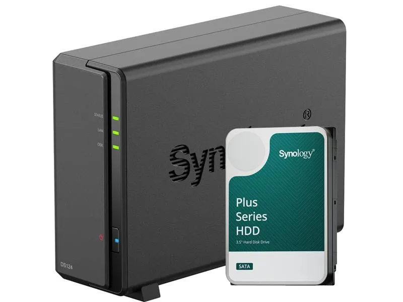 Synology NAS DiskStation DS124 1-bay Synology Plus HDD 8 TB