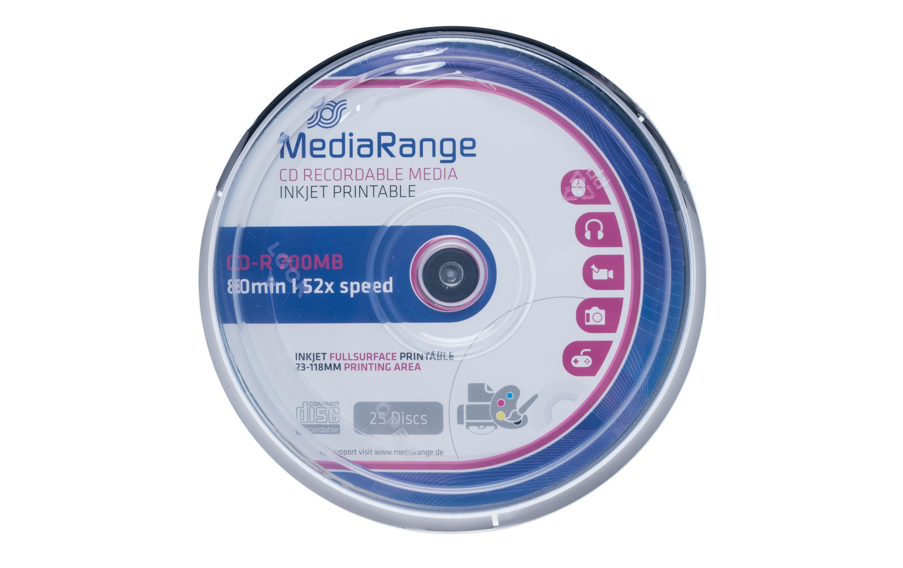 MediaRange CD-R Medien 700 MB, Spindel (25 Stück)