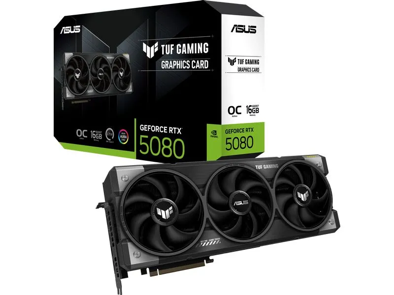 ASUS Grafikkarte TUF RTX 5080 OC Edition 16GB – Gaming ASUS Grafikkarte TUF RTX 5080 OC Edition 16GB – Gaming
