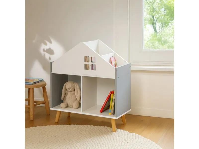 relaxdays Kinderregal Häuschen