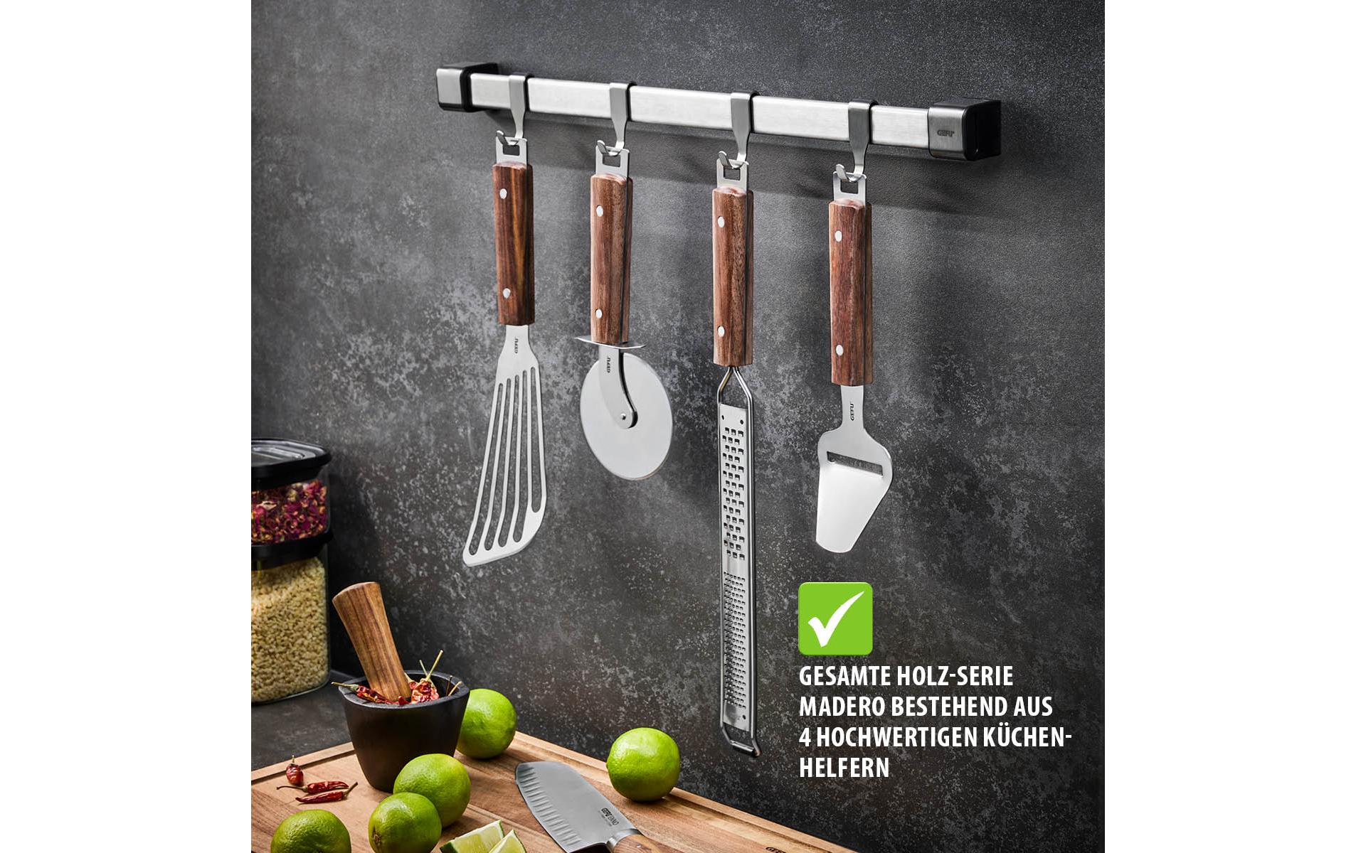 GEFU Pfannenwender Madero 31.8 cm, Silber/Braun