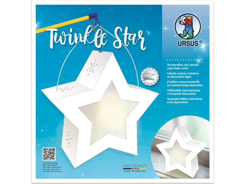 URSUS Laternen-Bastelset Twinkle Star Stern Fotokarton weiss URSUS Laternen-Bastelset Twinkle Star Stern Fotokarton weiss