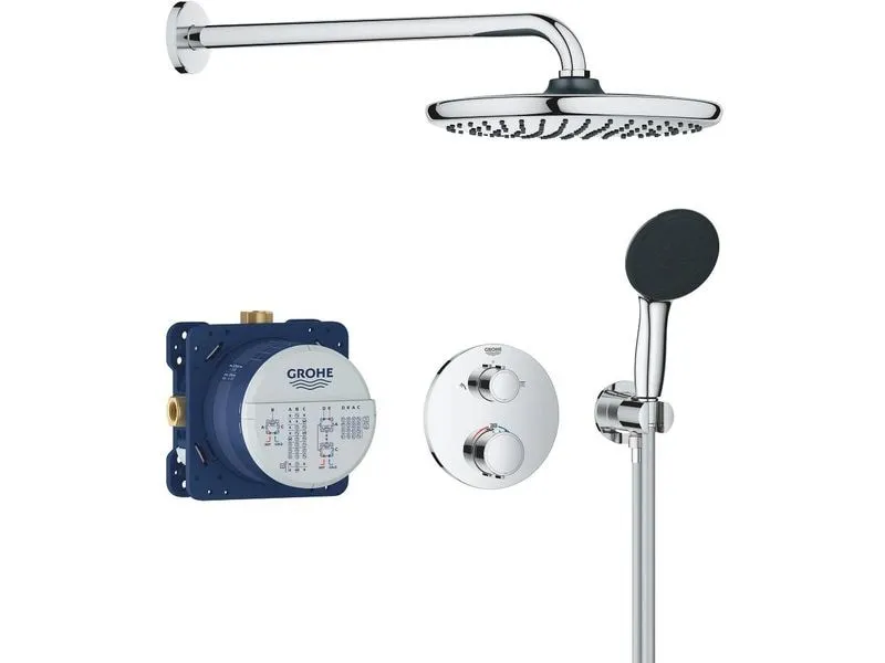 GROHE Precision Unterputz Thermostat 25 cm Kopfbrause Chrom