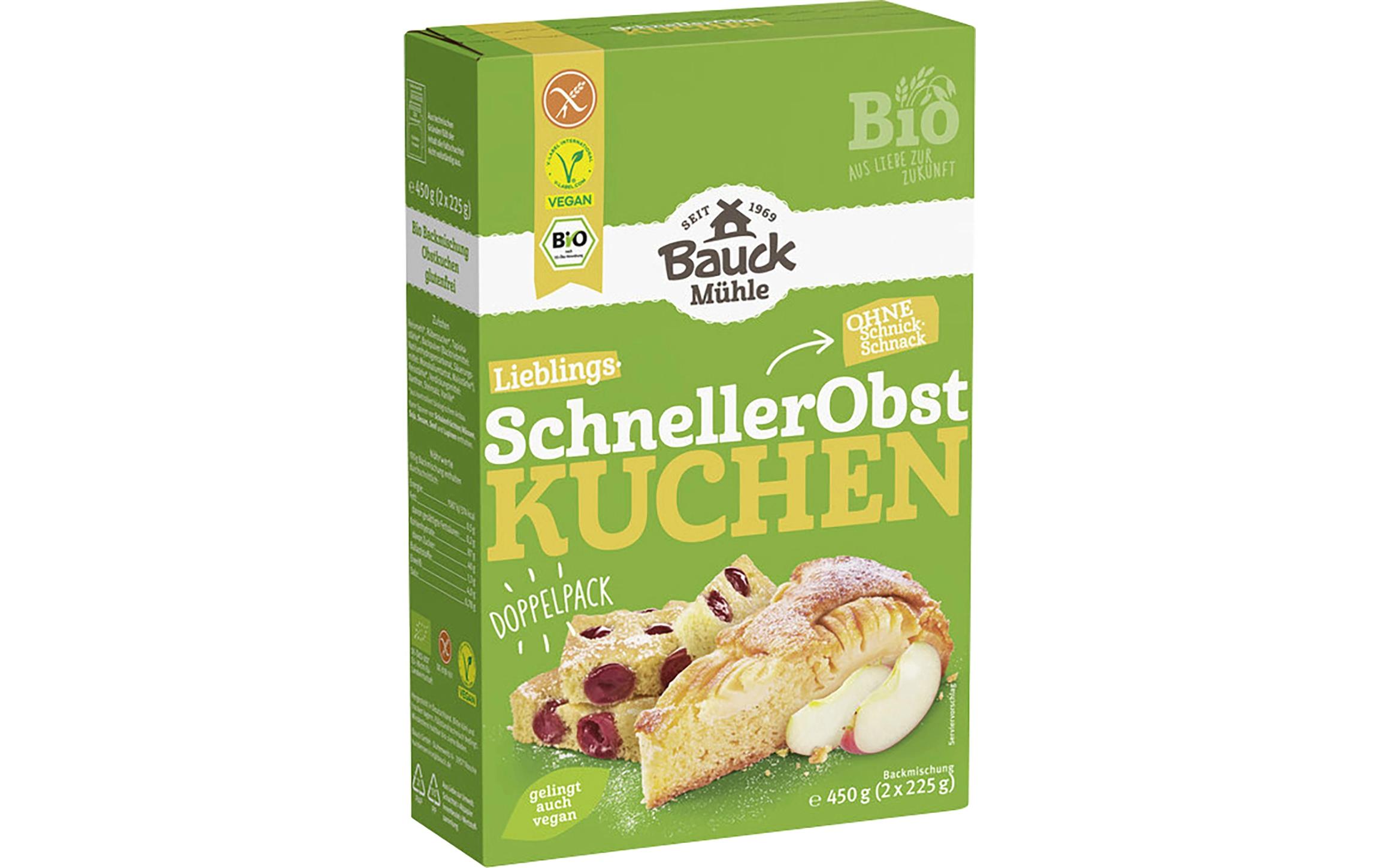 Bauck Mühle Backmischung Schneller Obstkuchen 450 g