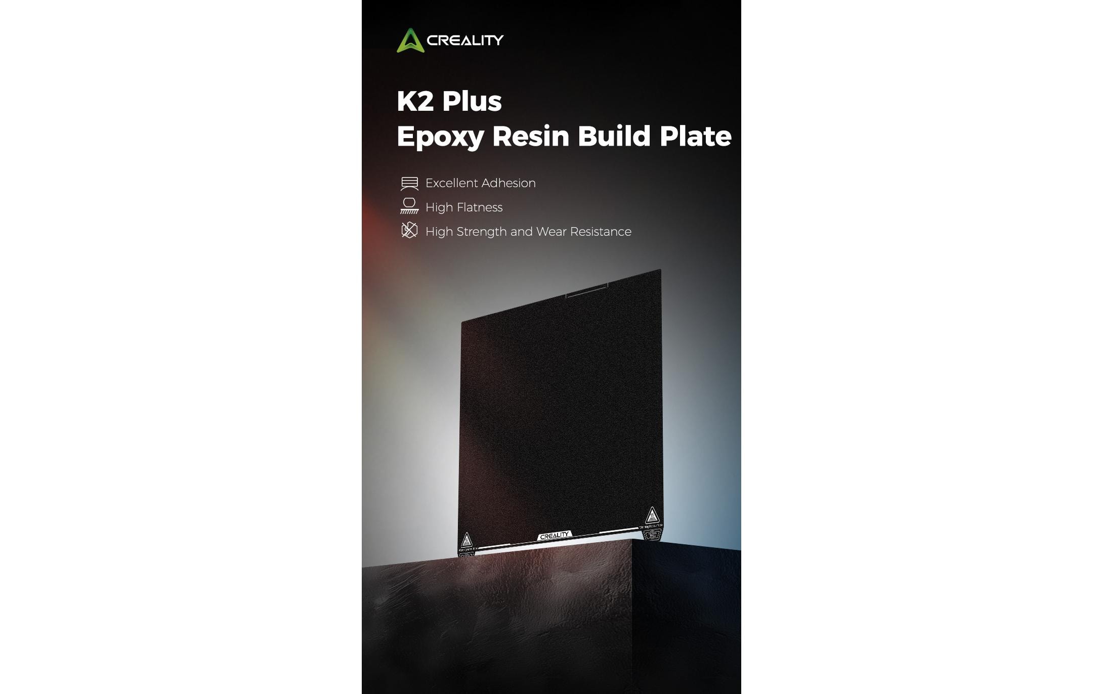 Creality K2 Plus Epoxy Resin Bauplatte