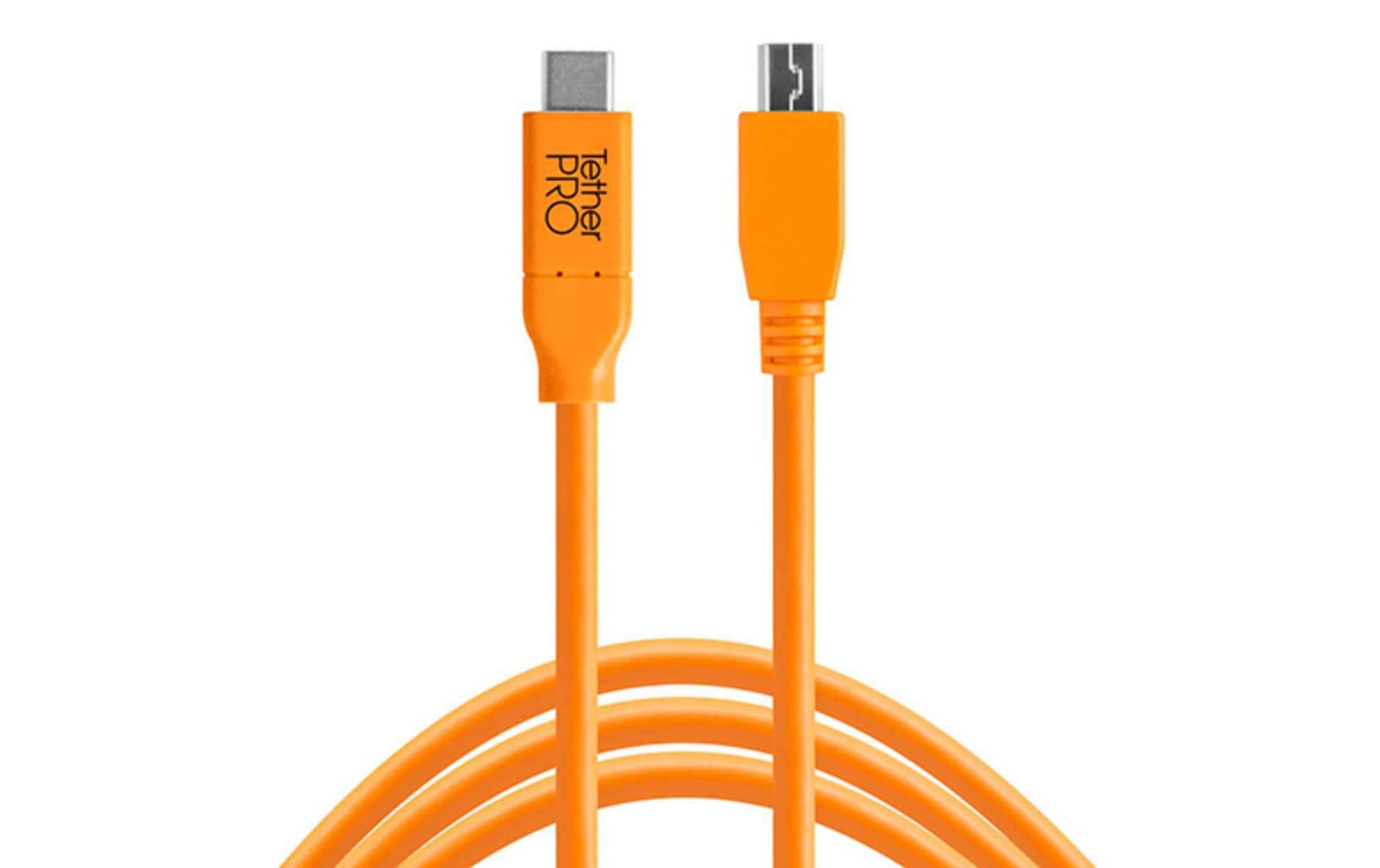 Tether Tools Kabel TetherPro USB-C / 2.0 Micro-B 5-Pin 4.6 Meter – orange