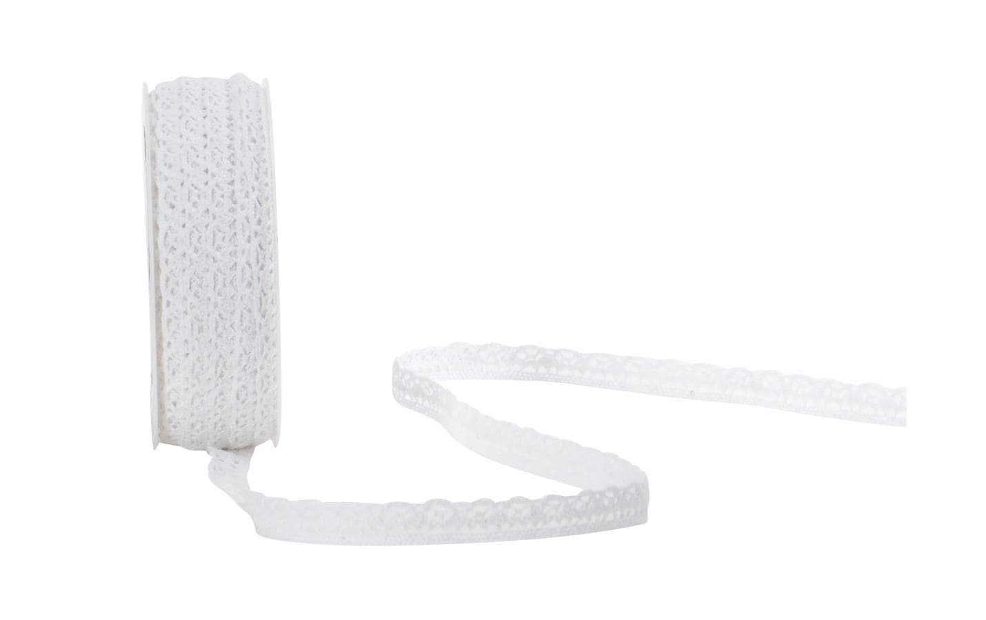 Spyk Spitzenband Liza Spitzen 10 mm x 10 m, Weiss